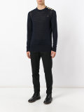 embossed striped jumper