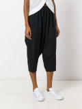 cropped drop-crotch trousers