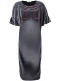 embroidered striped dress