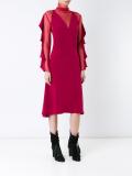 sheer ruffled sleeved dress
