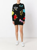 paper cut out accessories sweater dress