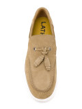 lace-up detail boat shoes