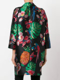cropped sleeve coat