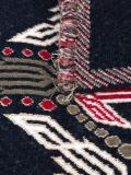 ethnic pattern frayed scarf