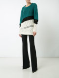chunky knit colour block jumper