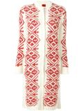 geometric pattern long cardigan