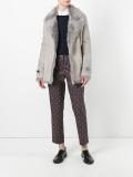 tile print trousers