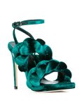 braided strap velvet sandals