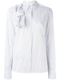 bow detail striped shirt