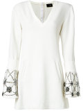 embroidered flare dress