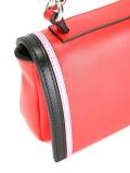 stripe detail flap clutch