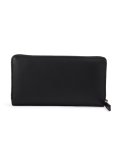 snake embossed zip around wallet