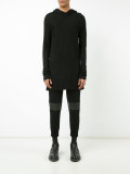 elongated sleeves hoody