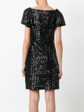 sequin flutter sleeve dress