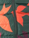 leaf print padded coat 
