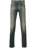distressed slim-fit jeans 