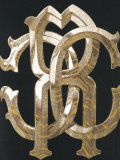 two-tone metallic monogram logo T-shirt