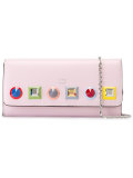 embellished stud shoulder bag