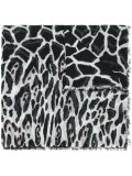 leopard print frayed edge scarf