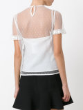 polka dot mesh blouse