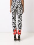 printed straight trousers