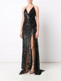 lurex leopard evening dress