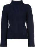 high neck ribbed jumper