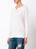 lace-up round neck jumper