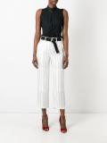 striped cropped trousers 