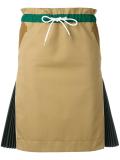 drawstring side pleat skirt