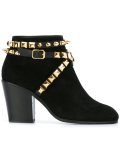 stud embellished ankle boots