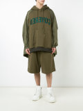 contrast sleeve hoodie 