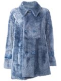 double breasted shearling coat