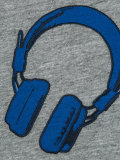 headphones print sweatshirt 