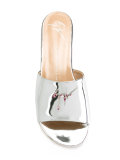 Mirrored flat-form mules