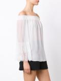 off-shoulders sheer blouse