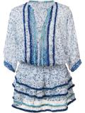 printed ruffle dress 