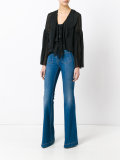 ruffled sheer blouse