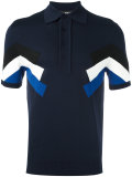 panelled polo shirt