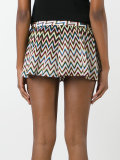 zig zag pleated shorts