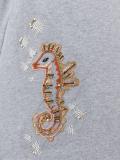 embroidered round neck sweatshirt