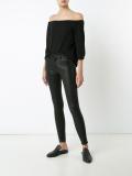 leather effect skinny trousers