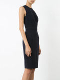 stitching detail fitted dress