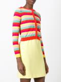 striped cropped cardigan