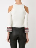 knit cold-shoulder top