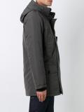 hooded buttoned jacket