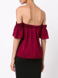 off-shoulders ruffled sleeves blouse