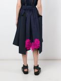 lace detail seersucker skirt