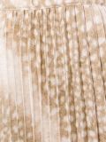 snakeskin effect pleated skirt