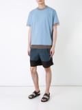 two tone jersey shorts